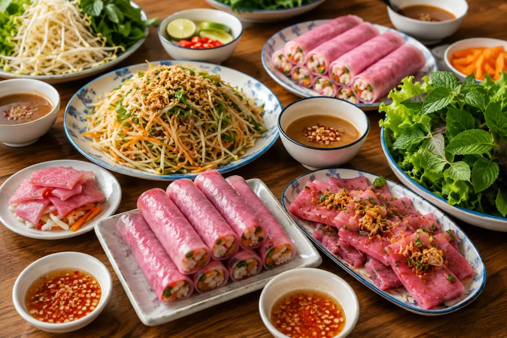 Bánh tráng củ dền - vuông phù hợp cho thực đơn gia đình, quán ăn, nhà hàng, người yêu thích thực phẩm tự nhiên.