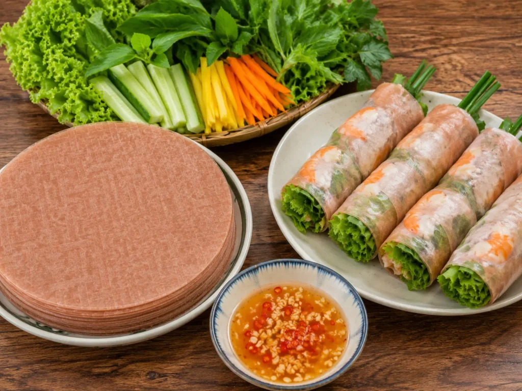 Bánh tráng gạo lứt huyết rồng - 16cm Thảo Xuân có độ dẻo dai vừa phải, dễ nhúng nước và dễ cuốn không bị rách.