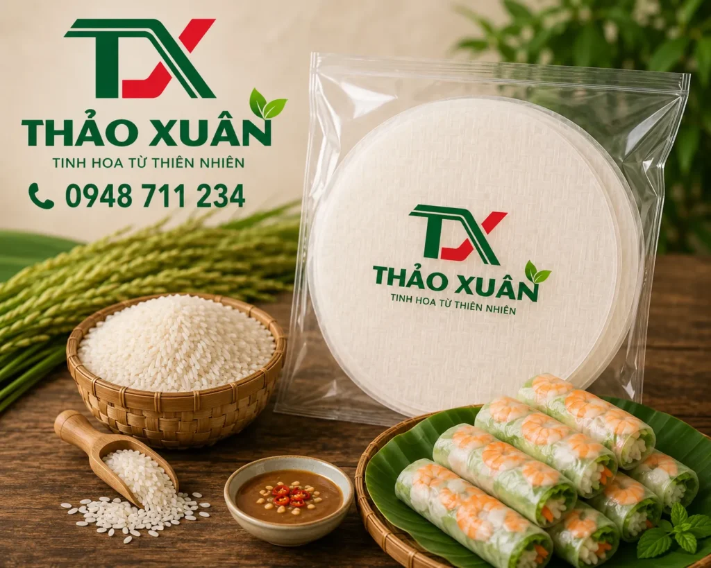 Bánh Tráng Gỏi Cuốn - 16cm được làm từ nguyên liệu đơn giản và an toàn.