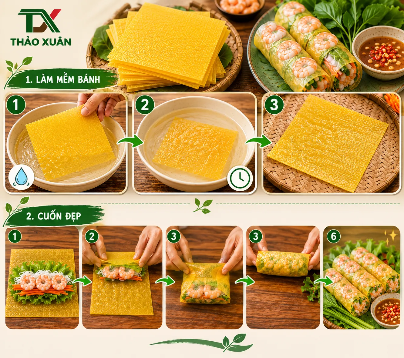 Mẹo Làm Mềm Và Cuốn Bánh Tráng Nghệ Không Bị Rách