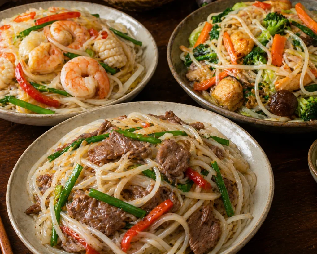 Bún không nát khi xào ở nhiệt độ cao