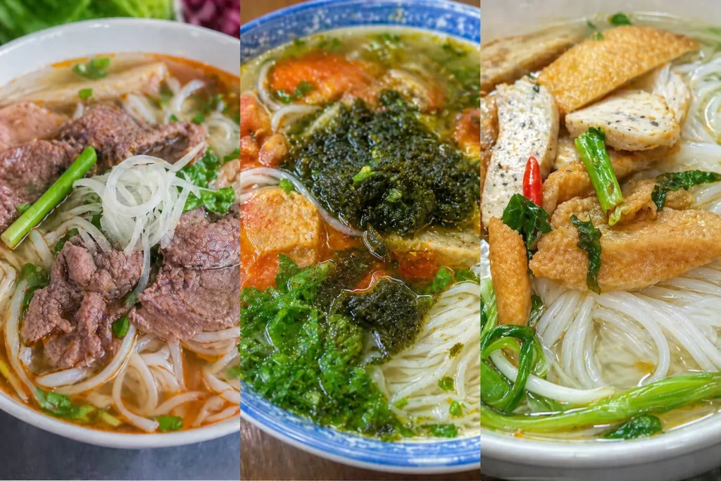 Bún tươi khô giữ sợi tốt khi chan nước nóng