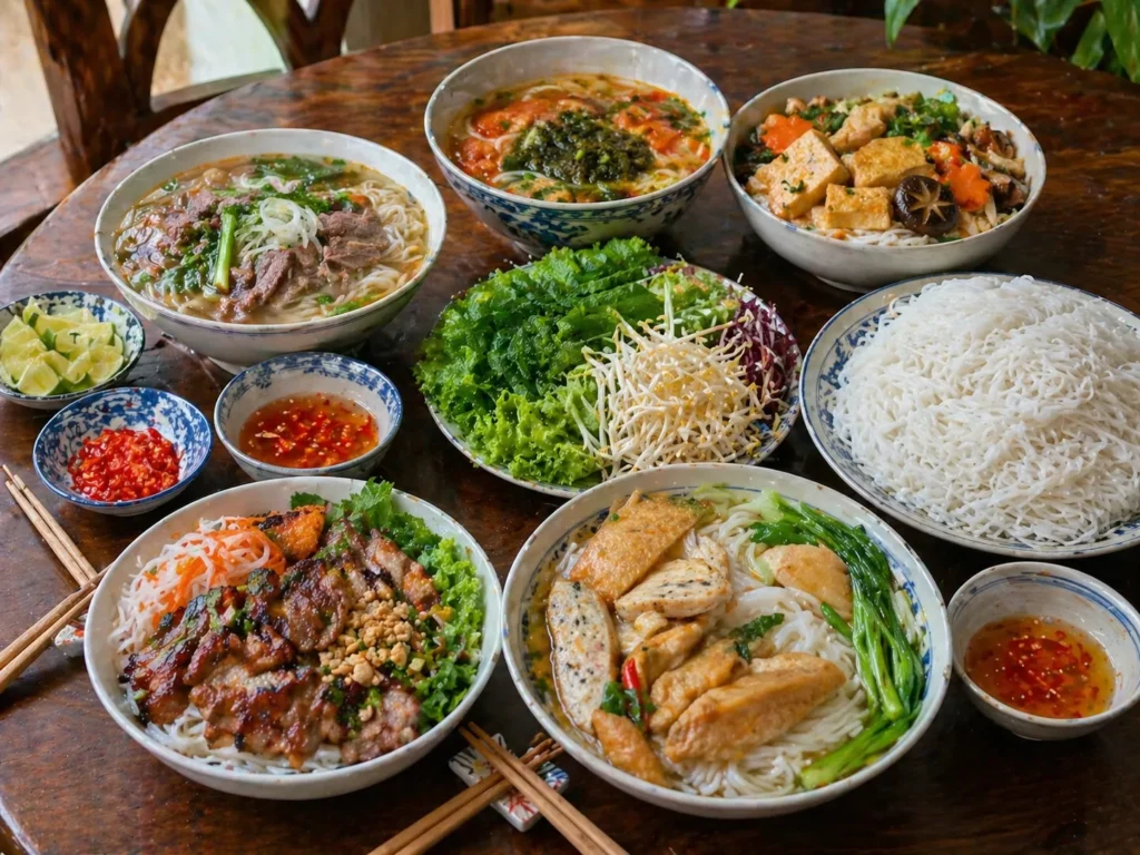 Bún tươi khô giúp bữa ăn gia đình nhanh gọn mà vẫn ngon miệng