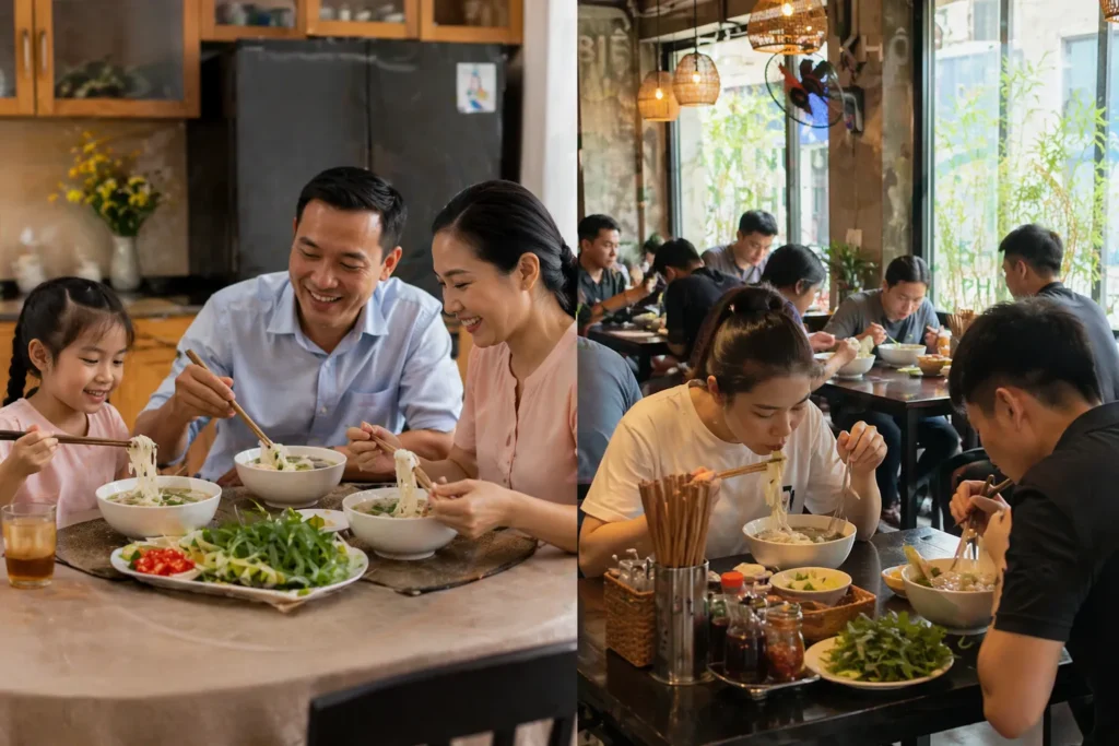 Phở Thảo Xuân phù hợp từ gia đình đến quán ăn, đáp ứng nhu cầu tiện lợi và an toàn