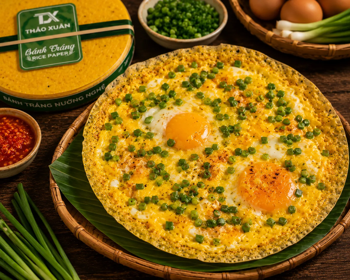 Nhiều món ngon hấp dẫn từ bánh tráng nướng nghệ.