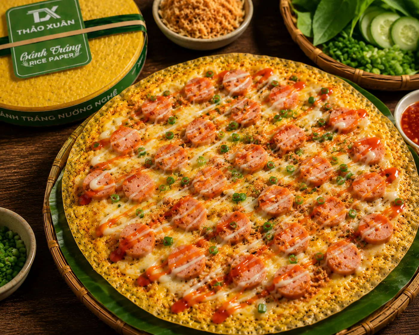 Bánh tráng nướng xúc xích là món ăn đơn giản nhưng rất được yêu thích bởi vị ngon dễ ăn.