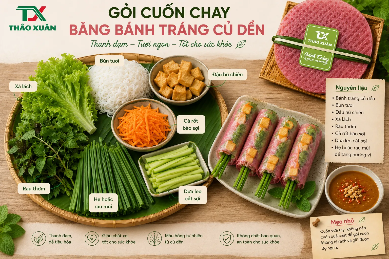 Món ăn thanh đạm, dễ ăn và rất phù hợp cho thực đơn healthy hoặc các ngày ăn chay
