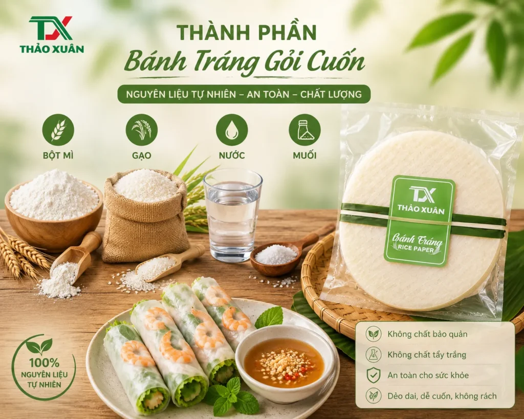 Sản phẩm phù hợp với nhiều đối tượng sử dụng, dễ kết hợp trong các bữa ăn hằng ngày và đáp ứng nhu cầu chế biến nhiều món cuốn khác nhau.