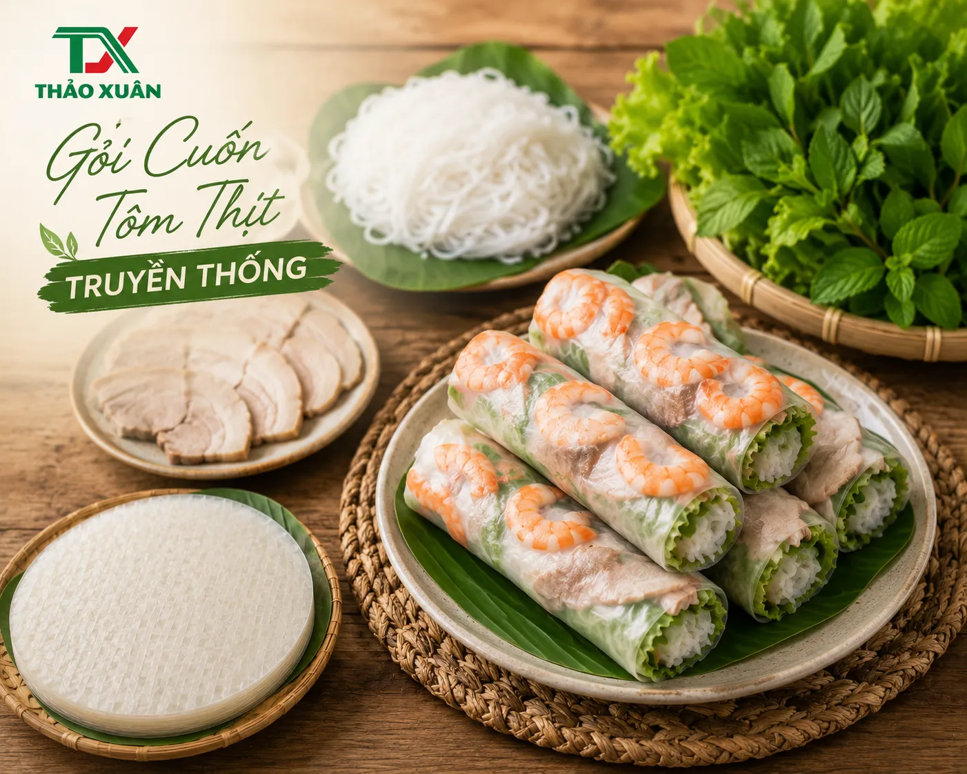 Món ăn phổ biến nhất khi sử dụng bánh tráng gỏi cuốn