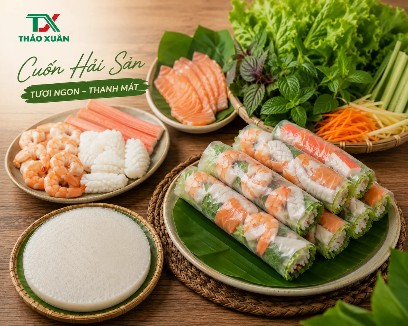 Cuốn chắc tay, giữ nguyên liệu đẹp mắt và tạo nên những món cuốn thơm ngon, hấp dẫn.