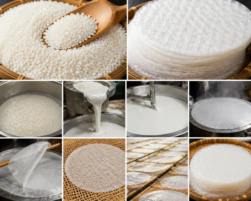 Hướng Dẫn Làm Món Ngon Từ Bánh Tráng Chả Giò Nhanh Gọn 16 Nguyên liệu gạo sạch, sản xuất đảm bảo chất lượng
