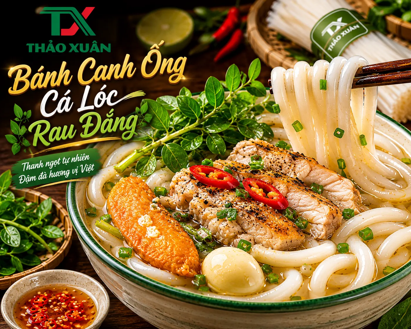 Bánh canh ống dễ dàng chế biến món ăn thơm ngon, chuẩn vị ngay tại nhà.