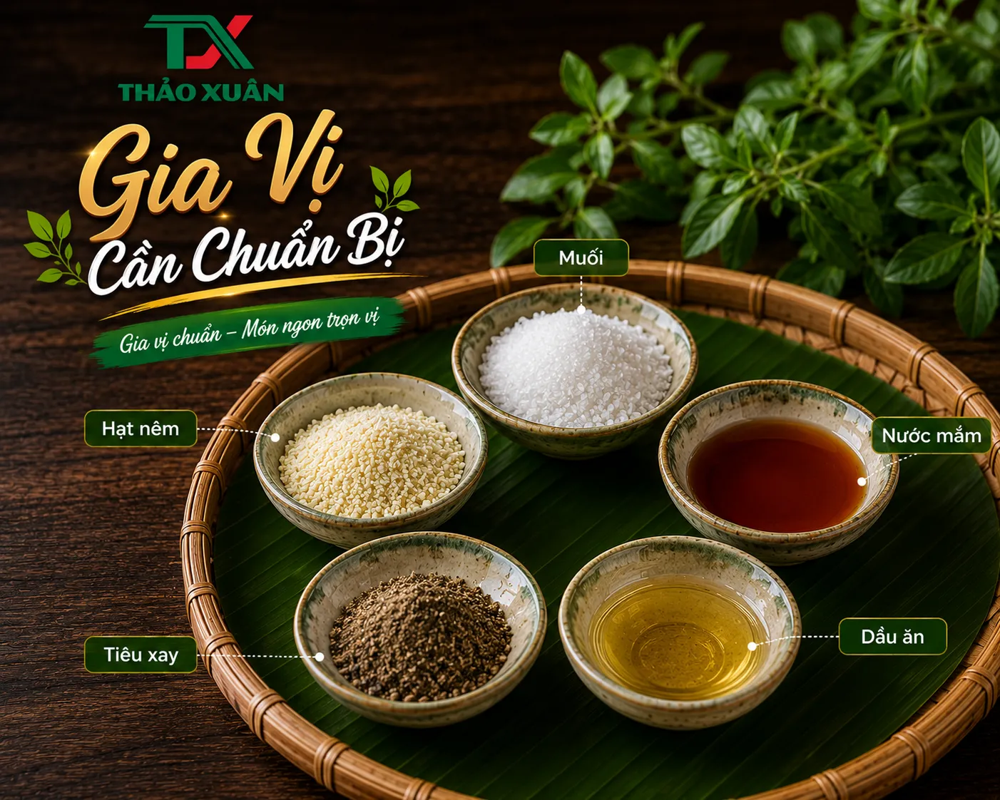 Chuẩn bị đầy đủ nguyên liệu để nấu bánh canh cá lóc rau đắng thơm ngon tại nhà.
