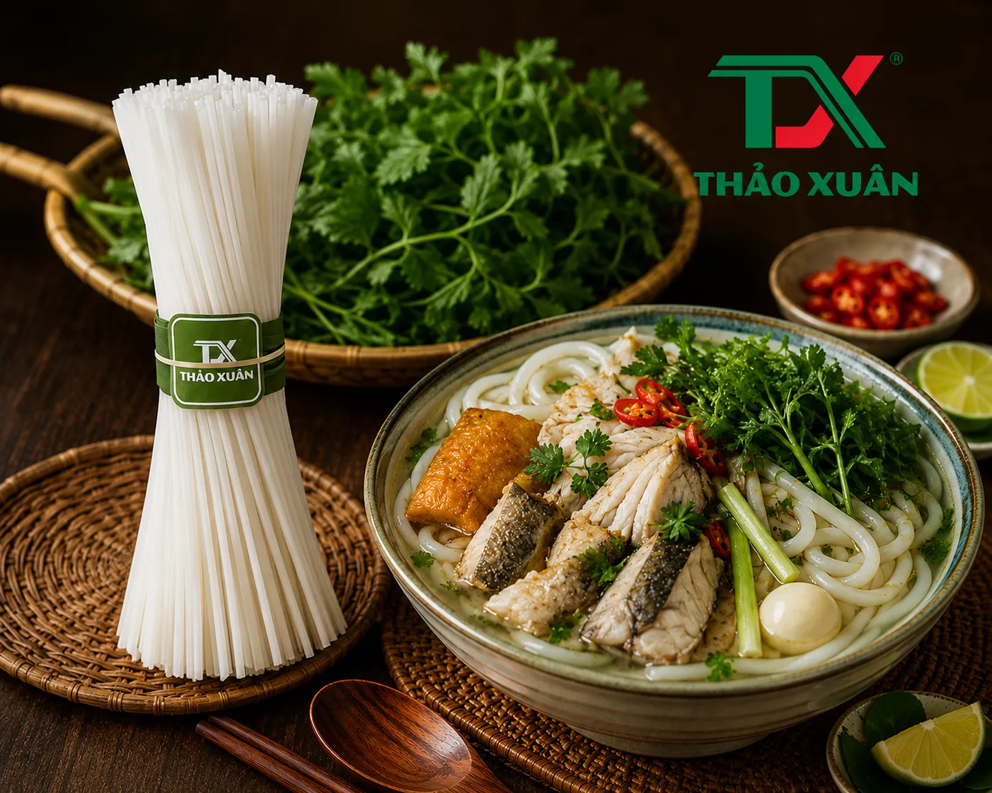 Bánh canh ống chất lượng giúp món ăn giữ được độ dai ngon và hương vị hấp dẫn.