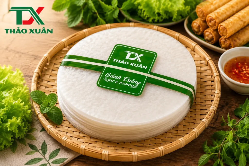 Cách Làm Bánh Tráng Chả Giò Giòn Rụm, Ít Hút Dầu – Bí Quyết Chiên Vàng Đều Tại Nhà 2 Bánh tráng chả giò có độ mỏng đồng đều, dễ cuốn và cho lớp vỏ giòn xốp khi chiên.