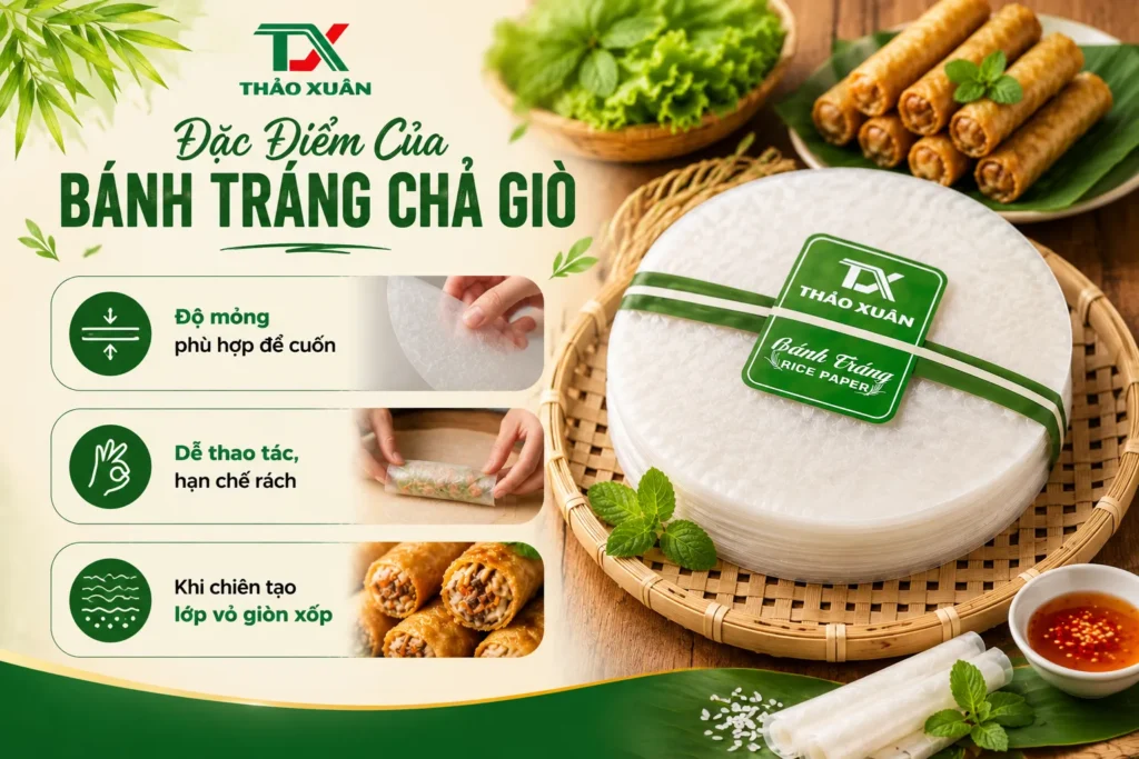 Cách Làm Bánh Tráng Chả Giò Giòn Rụm, Ít Hút Dầu – Bí Quyết Chiên Vàng Đều Tại Nhà 3 Nâng cao trải nghiệm thưởng thức, đặc biệt khi dùng trong các bữa tiệc hoặc kinh doanh ẩm thực.