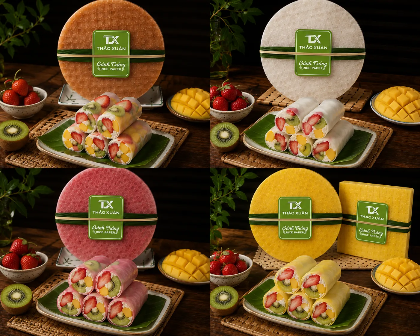 Phiên bản bánh tráng cuốn healthy ngọt tự nhiên từ trái cây tươi.