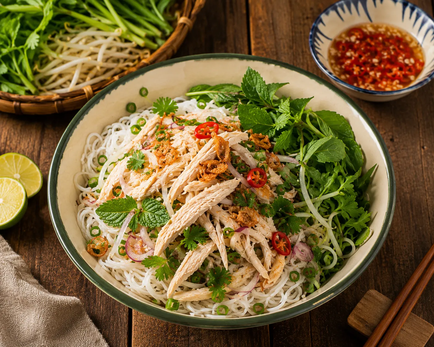 Bún gạo trộn chua ngọt là món ăn được nhiều người yêu thích nhờ cách làm đơn giản và hương vị hài hòa