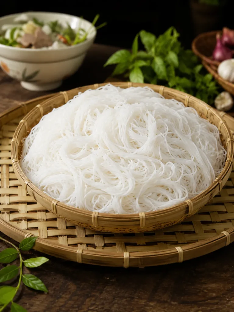 Bún tươi có hàm lượng nước cao, sợi mềm và thường được sử dụng trong ngày để chế biến các món ăn truyền thống.