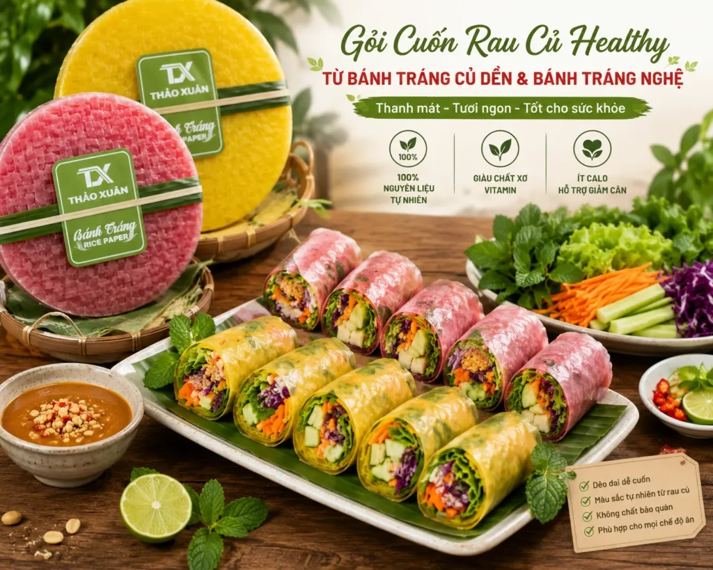 Gỏi cuốn rau củ healthy