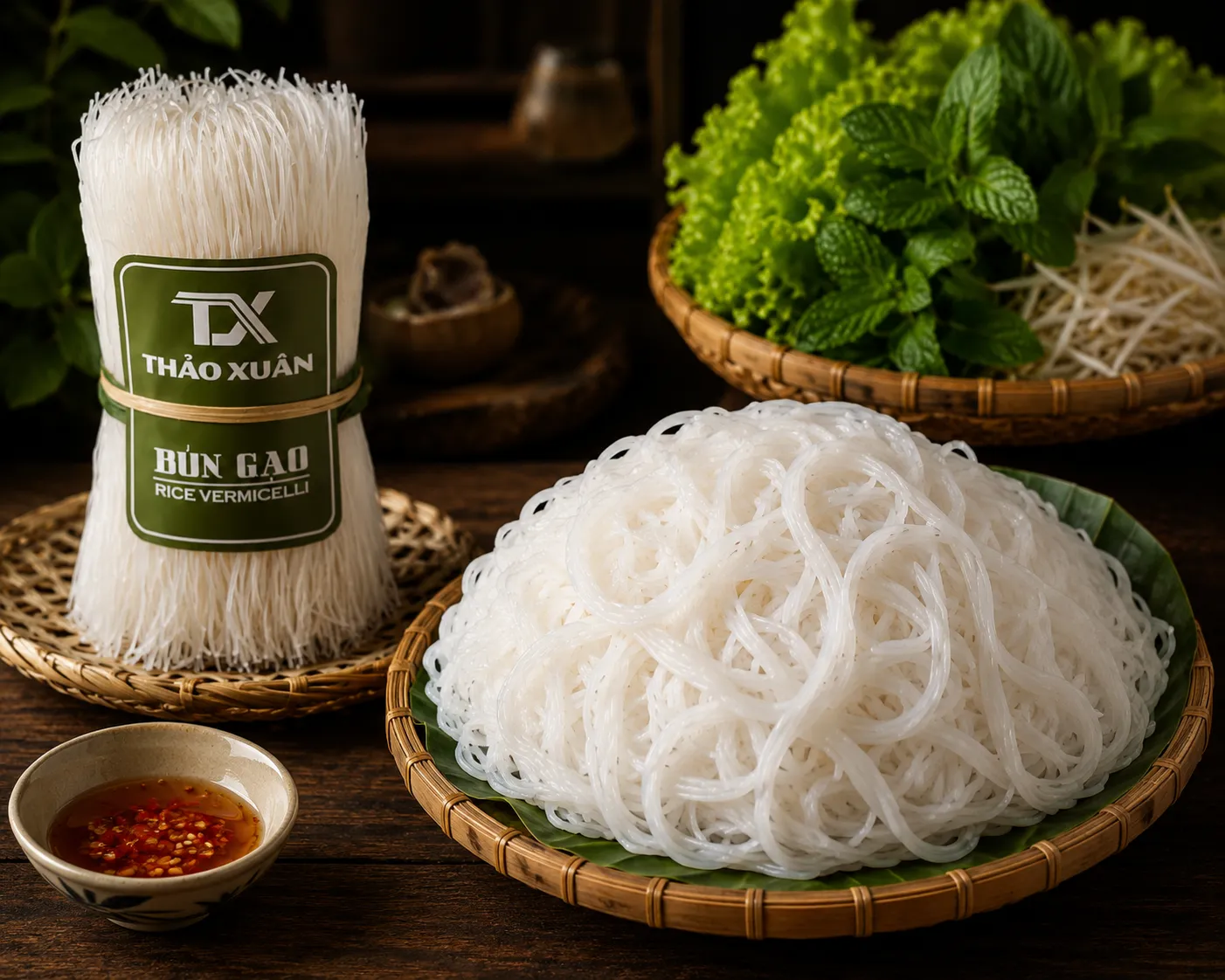 Luộc và sơ chế đúng cách giúp bún gạo khô giữ được độ dai ngon khi chế biến.