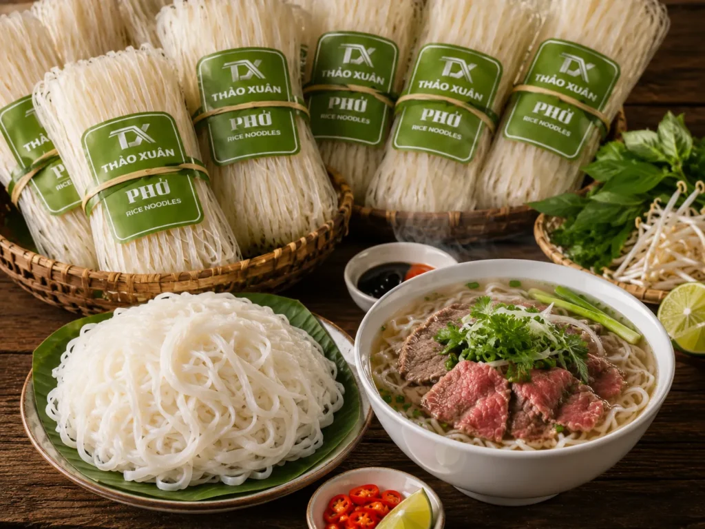 Phở Thảo Xuân – lựa chọn lý tưởng cho những ai yêu thích sợi phở dai ngon, dễ luộc và chuẩn vị Việt.