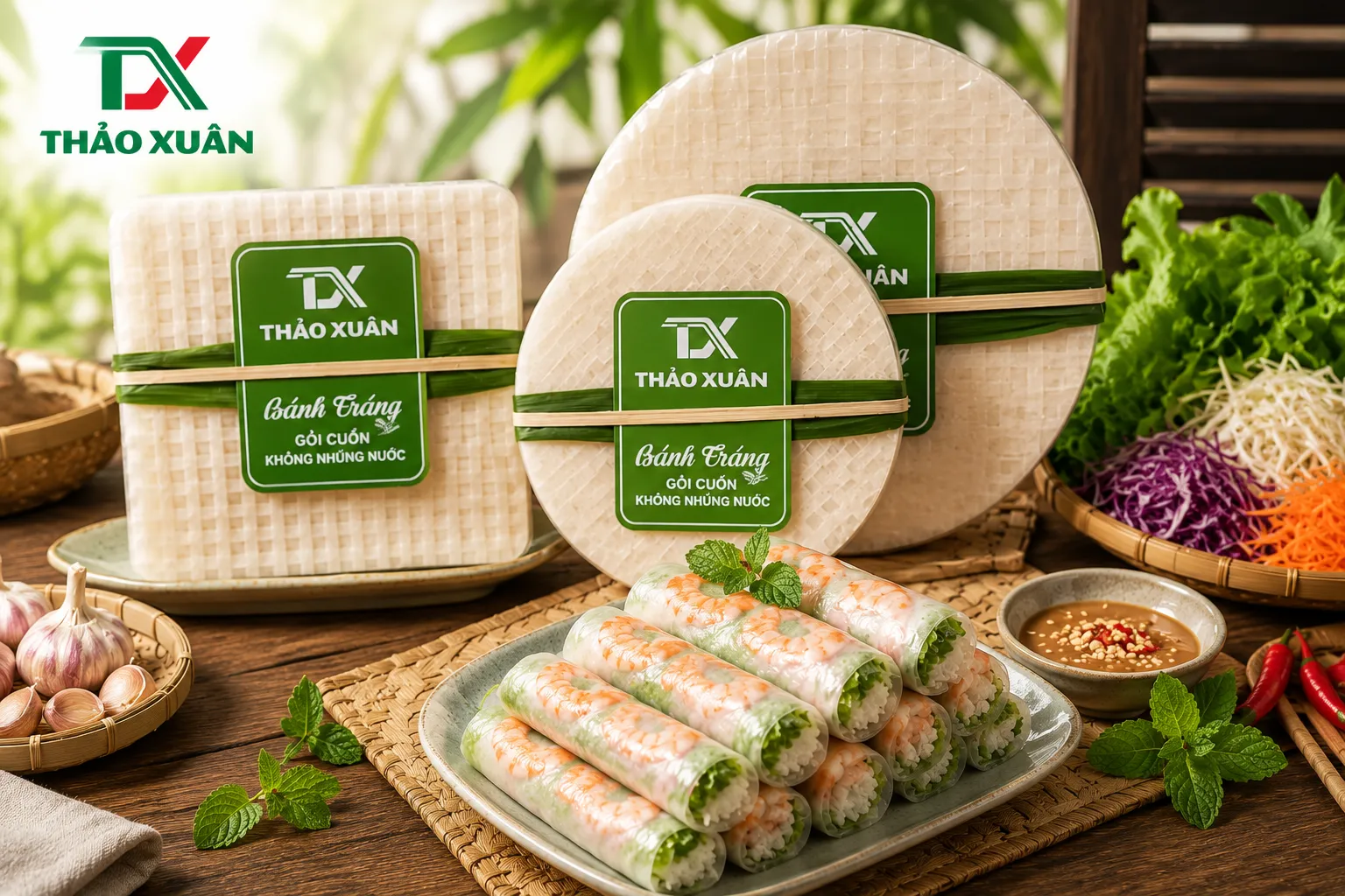 Bánh Tráng Gỏi Cuốn Không Nhúng Nước Dẻo Mềm, Cuốn Là Ăn Ngay | Thảo Xuân 1 Bánh tráng gỏi cuốn không nhúng nước Thảo Xuân dẻo mềm, sử dụng ngay không cần nhúng nước.