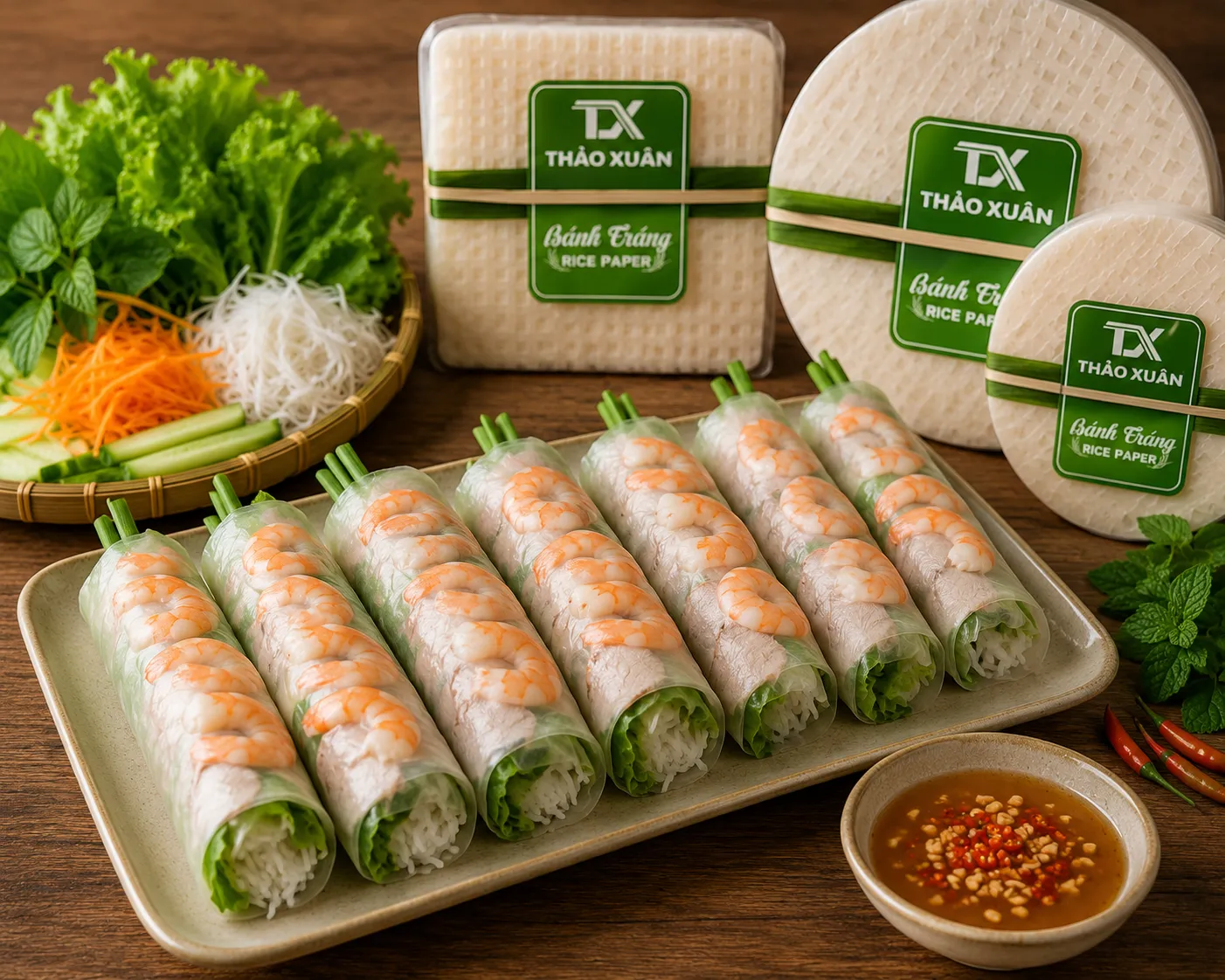 Bánh Tráng Gỏi Cuốn Không Nhúng Nước Dẻo Mềm, Cuốn Là Ăn Ngay | Thảo Xuân 9 Gỏi cuốn tôm thịt thơm ngon, chuẩn vị.