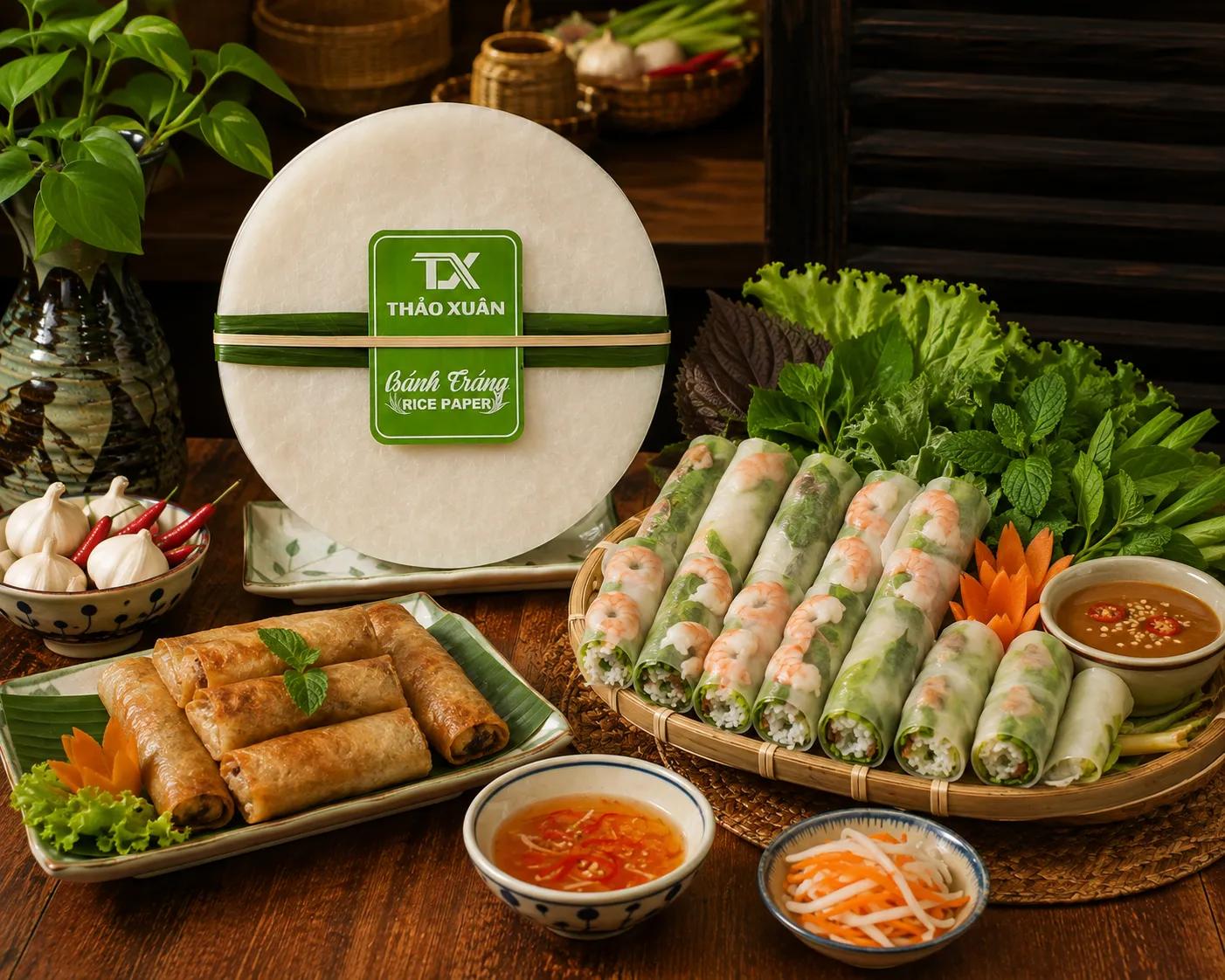 Bánh tráng truyền thống thích hợp cho nhiều món ăn quen thuộc.