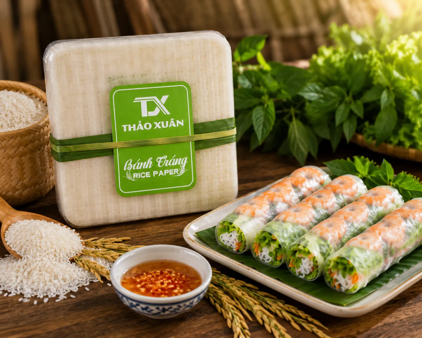 Bánh tráng vuông Thảo Xuân – lựa chọn cho mọi món cuốn