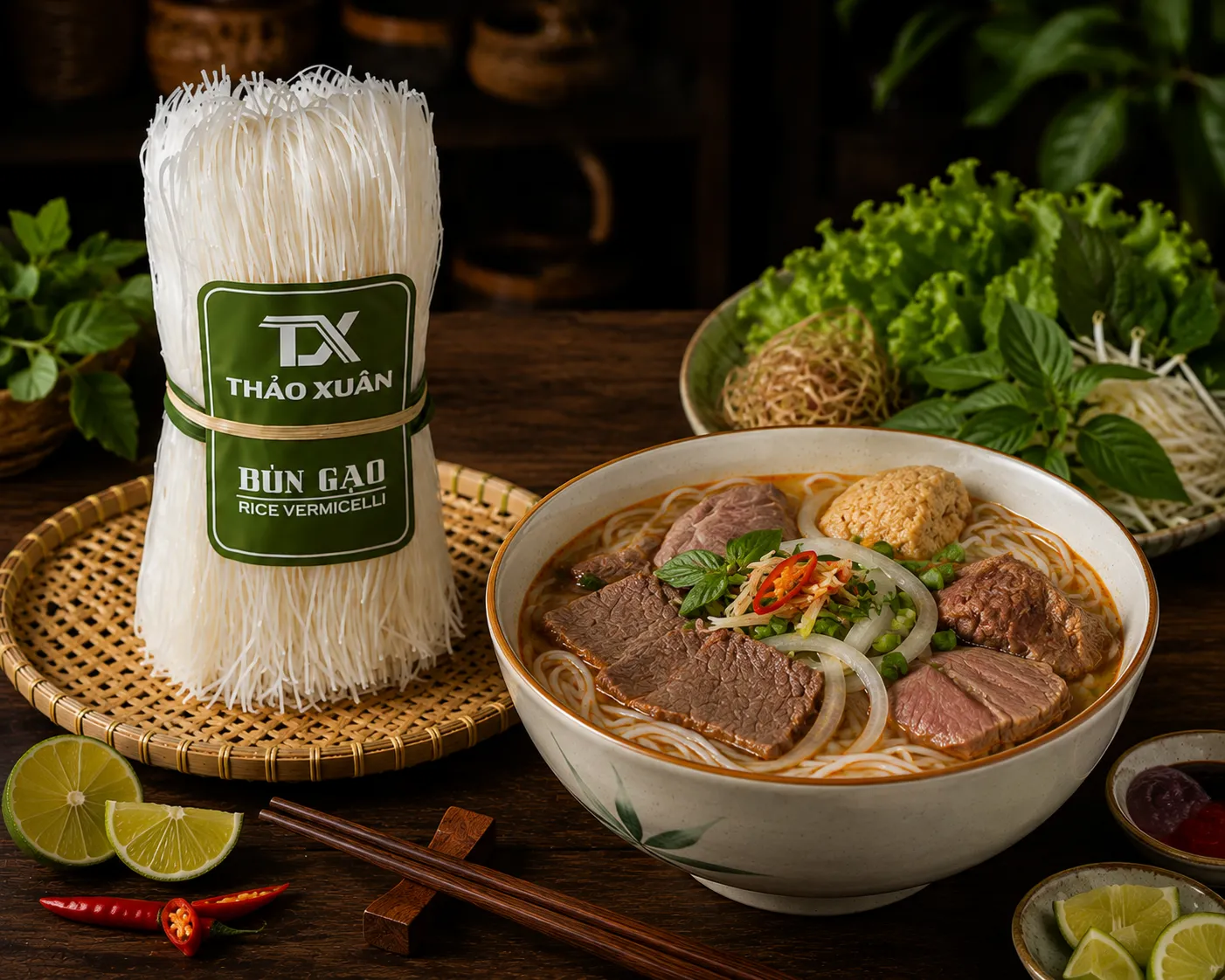 Cách Nấu Bún Khô Ngon Tại Nhà Chỉ Trong 10 Phút 8 Bún bò thơm ngon với sợi bún mềm dai sau khi áp dụng cách nấu bún khô.