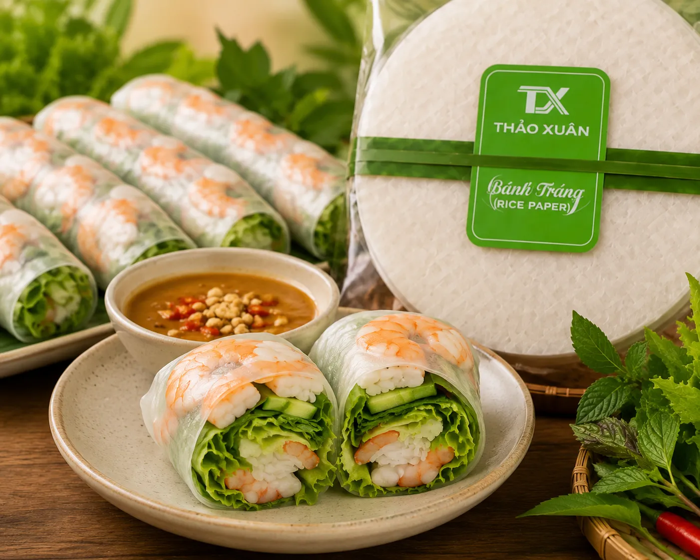 Bánh cuốn gỏi tôm là món ăn thanh mát, giàu dinh dưỡng và dễ thưởng thức.