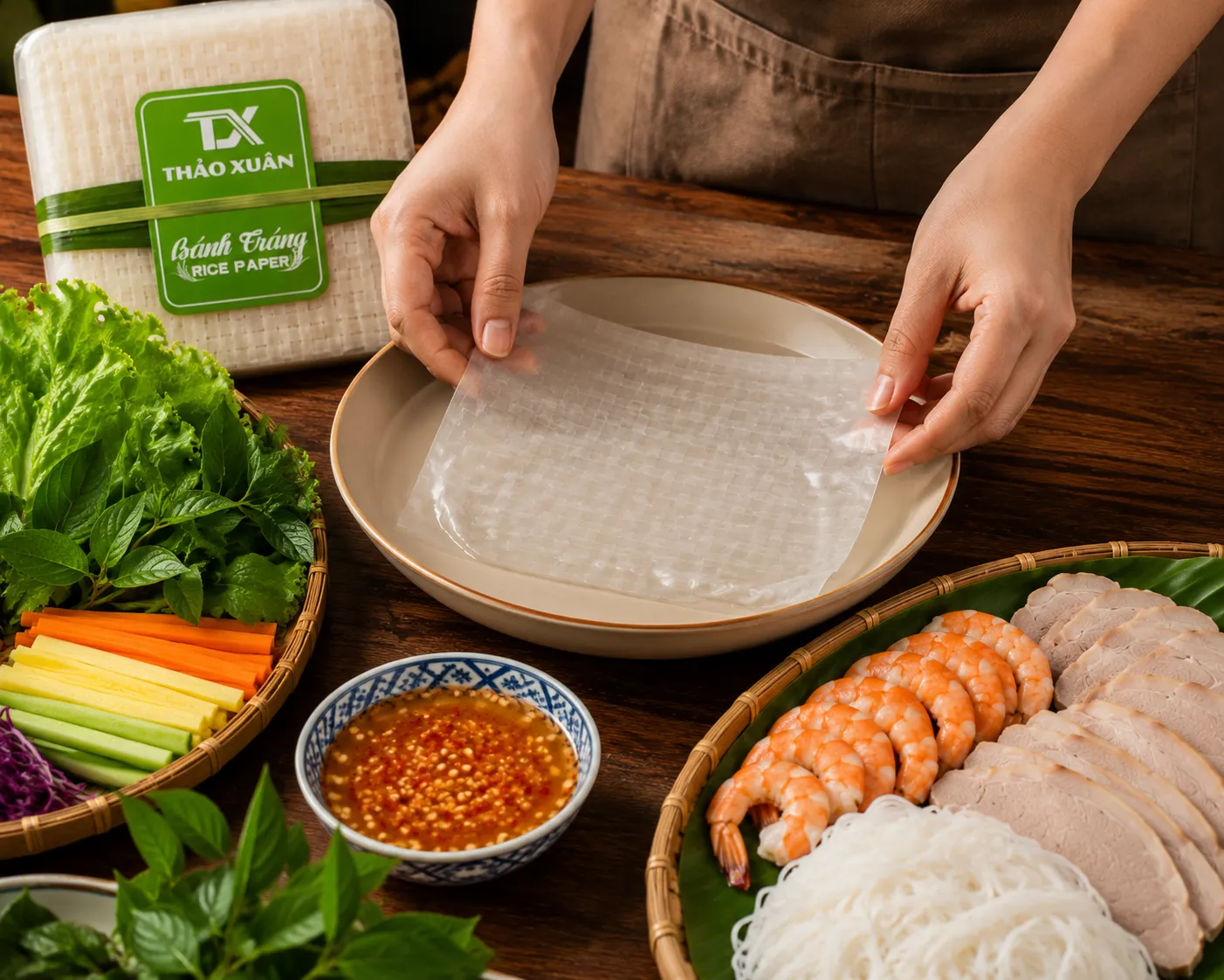 Làm mềm đúng cách giúp bánh tráng vuông không bị rách