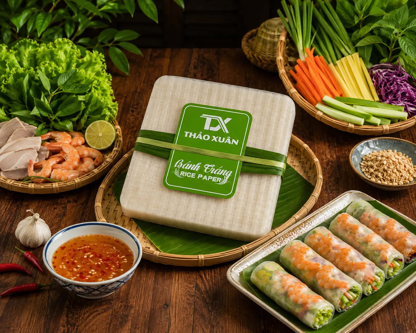Chuẩn bị đầy đủ nguyên liệu giúp cuốn gỏi nhanh và đẹp